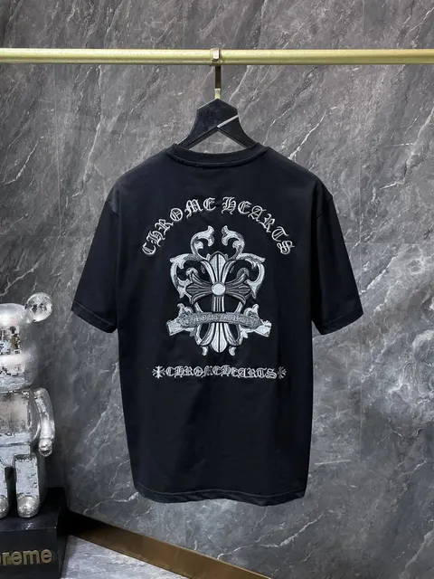 Chrome Hearts T-Shirt Cross Logo Print Black