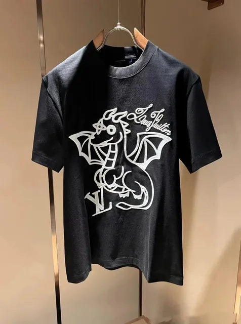 Louis Vuitton Dragon Graphic T-Shirt Embroidered Dragon