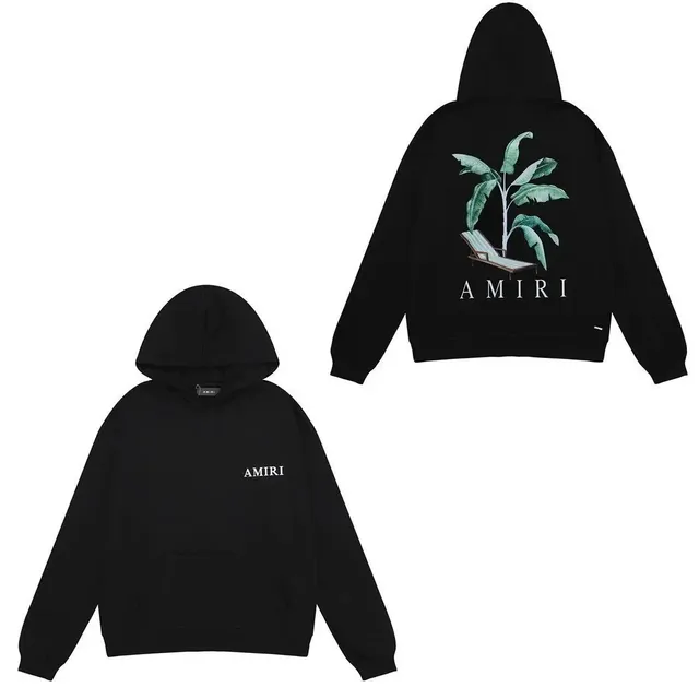 Amiri Hoodie Banana Leaf Print