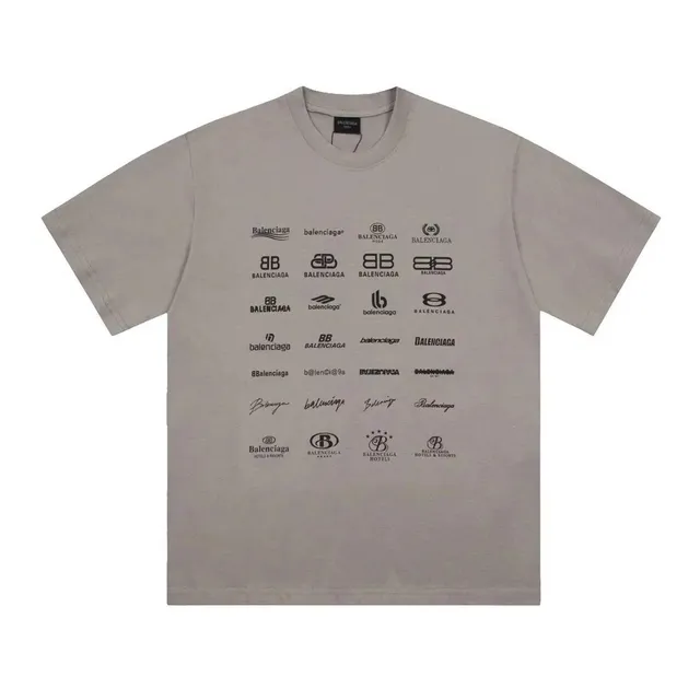 Balenciaga Logo Print Tee Multi-Logo