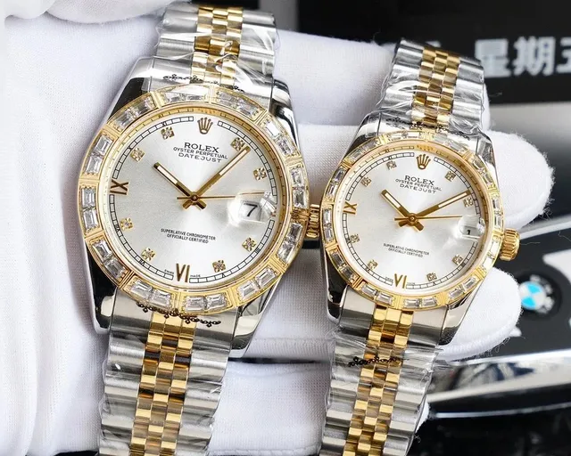 Rolex Oyster Perpetual Datejust Two-Tone Diamond Bezel