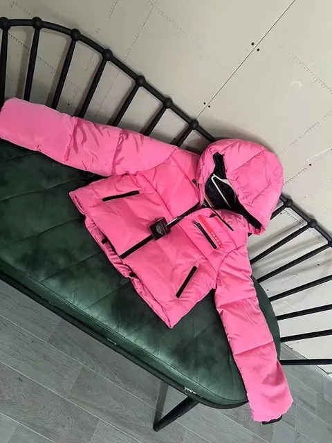 Prada Nylon Puffer Jacket Bright Pink