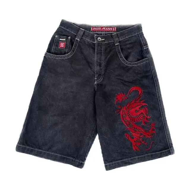 JNCO Denim Shorts Dragon Embroidery