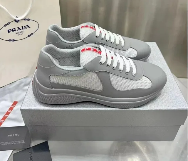 Prada Linea Rossa Trainer Grey Mesh and Leather