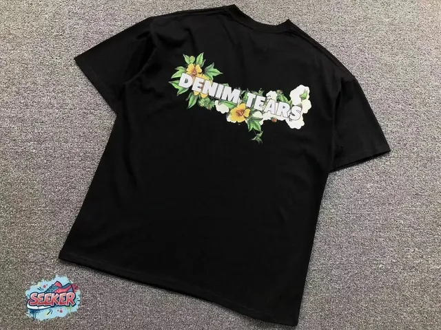 Denim Tears Graphic Tee Floral Logo Print