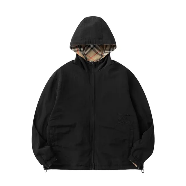 Burberry Hooded Windbreaker Check Lining
