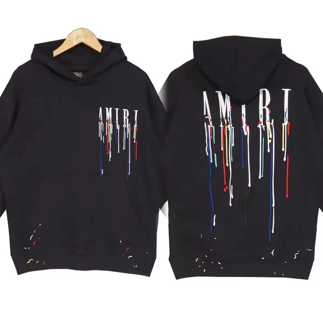 Amiri Hoodie Dripping Paint Logo