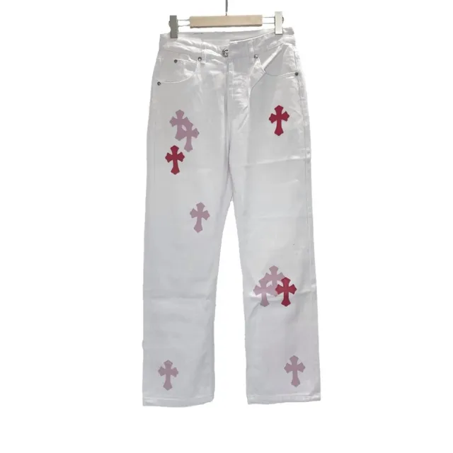 Chrome Hearts Cross-Embroidered Jeans