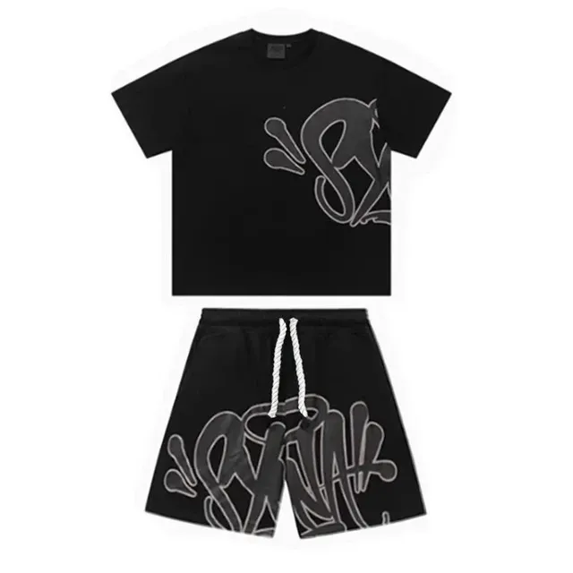 Corteiz Graffiti Logo Set Black with Grey Outline Print