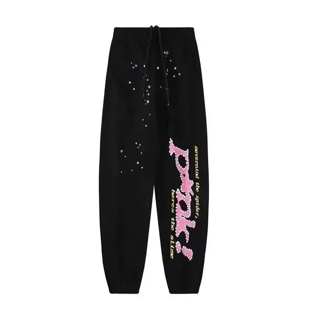 Corteiz Joggers Star Print with Pink Logo