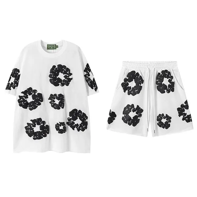 Corteiz Scrunchie Print Set White with Black Scrunchie Motif