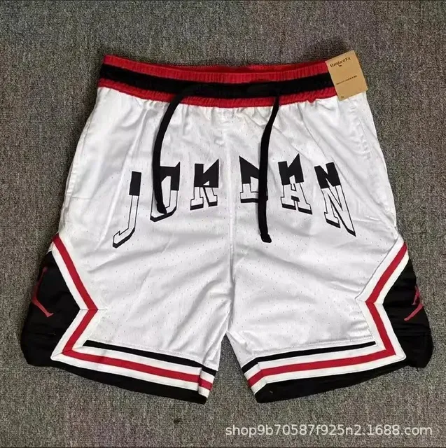 Jordan Mesh Shorts White Black Red