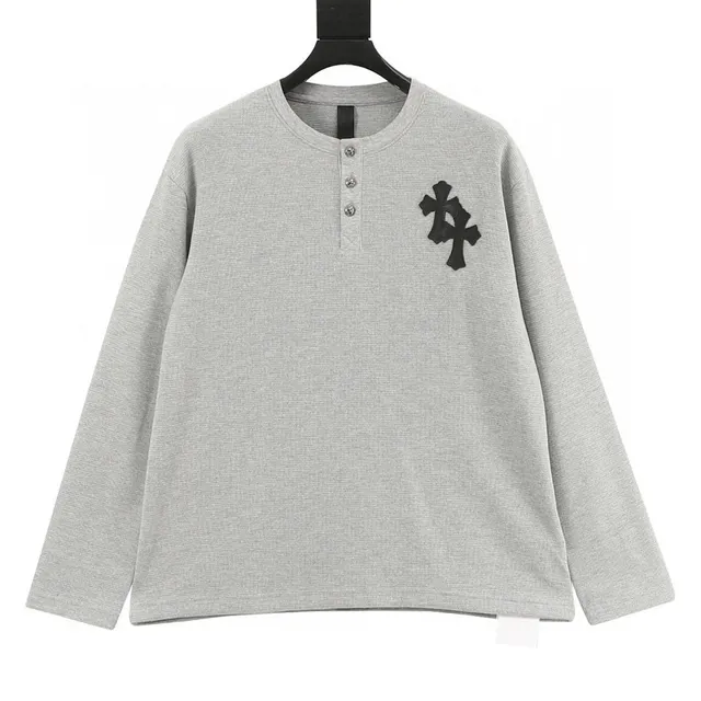 Chrome Hearts Henley Long Sleeve Cross Logo