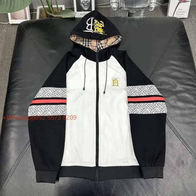 Burberry Logo Hooded Jacket Monogram Stripe