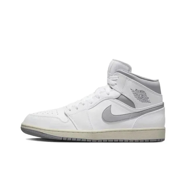 Air Jordan 1 Mid White Grey