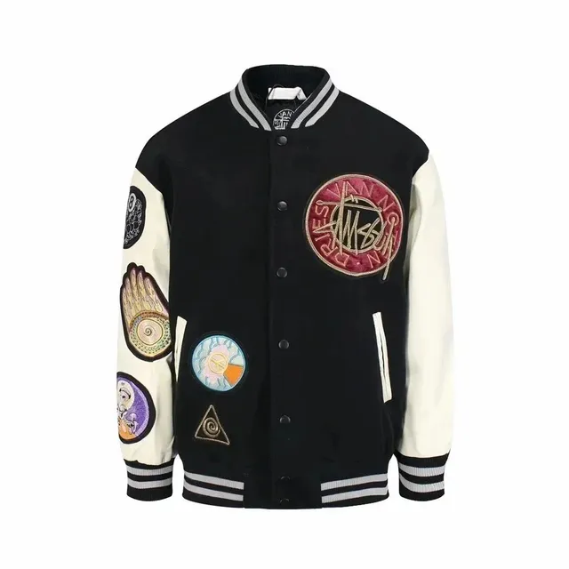 Vans × Stüssy Varsity Jacket Patchwork Embroidered