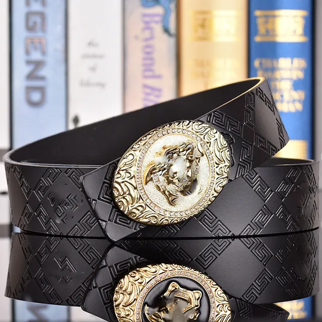 3 # Gold Buckle+Antique Medusa Black