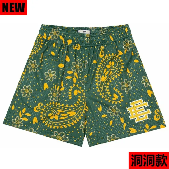 Eric Emanuel Mesh Shorts Paisley Floral Print