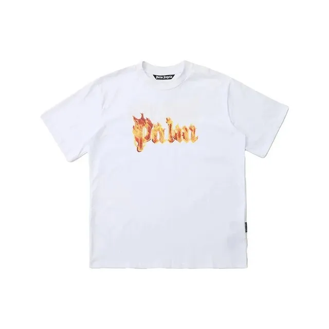 Palm Angels Flame Logo Tee Flame Print