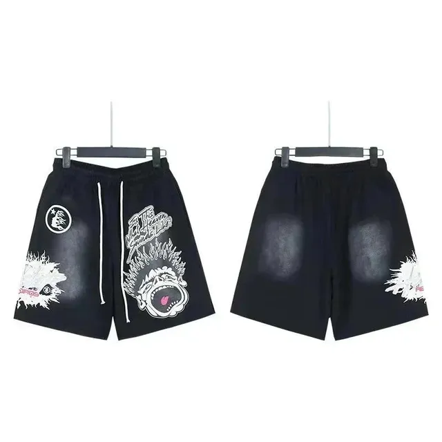 Hellstar Printed Shorts Flame Screaming Face