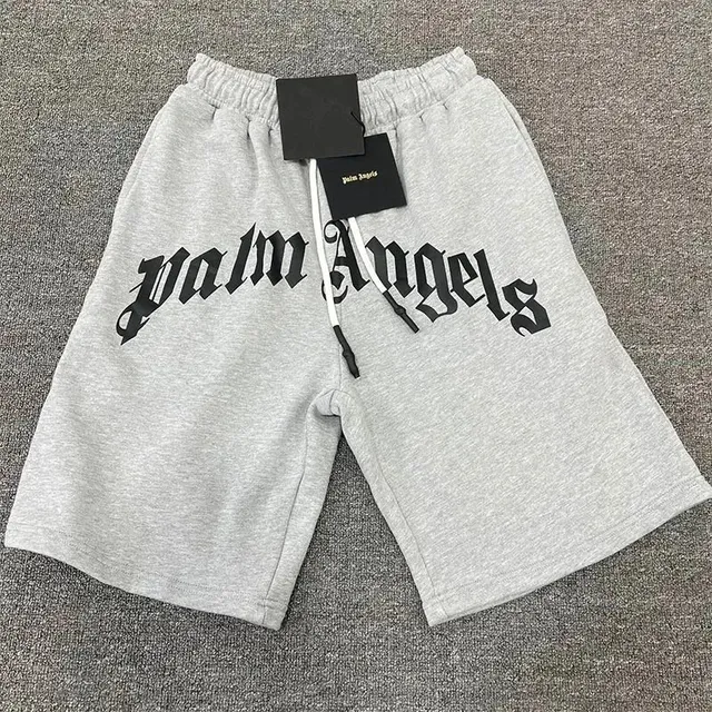 Palm Angels Logo Shorts Gothic Print