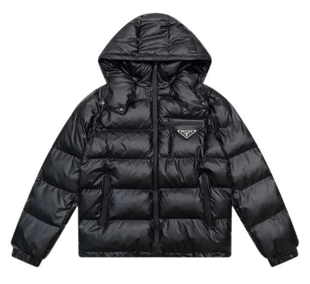 Prada Puffer Jacket Logo Patch
