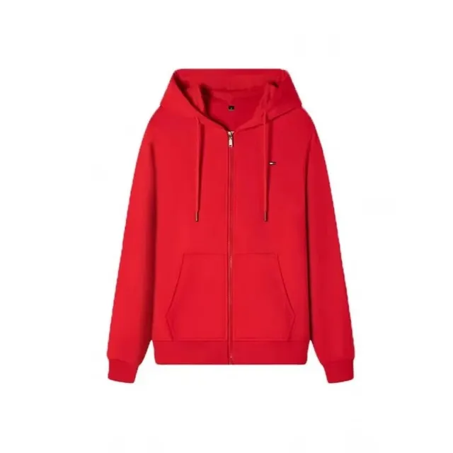 Tommy Hilfiger Zip-Up Hoodie Solid Red