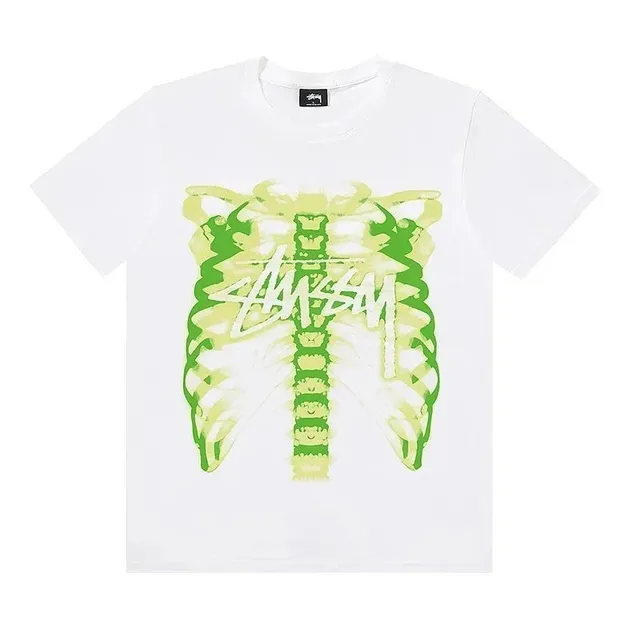 Stüssy Ribcage Graphic Tee Neon Green Ribcage Print
