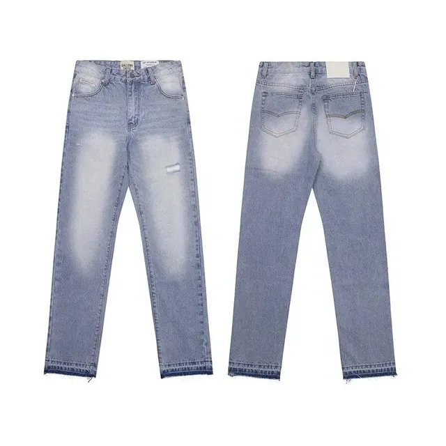 Gallery Dept. Straight Fit Jeans Light Wash Distressed