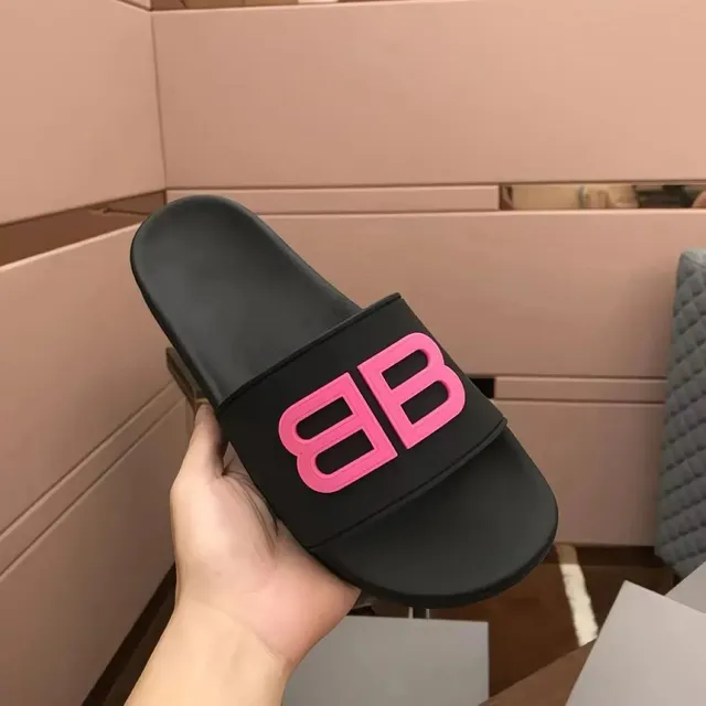 Balenciaga BB Slide Black Pink Logo