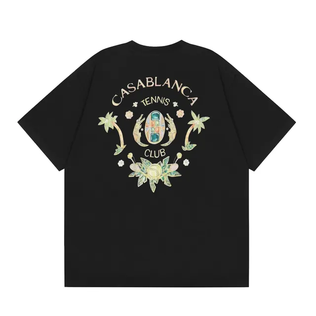 Casablanca Tennis Club Tee Embroidered Palm Motif
