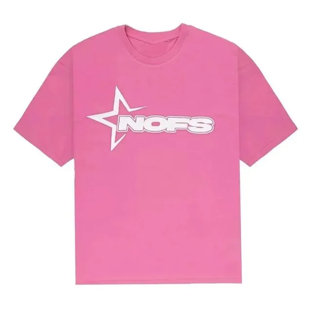 Corteiz Star Logo Tee Pink with White Star Logo