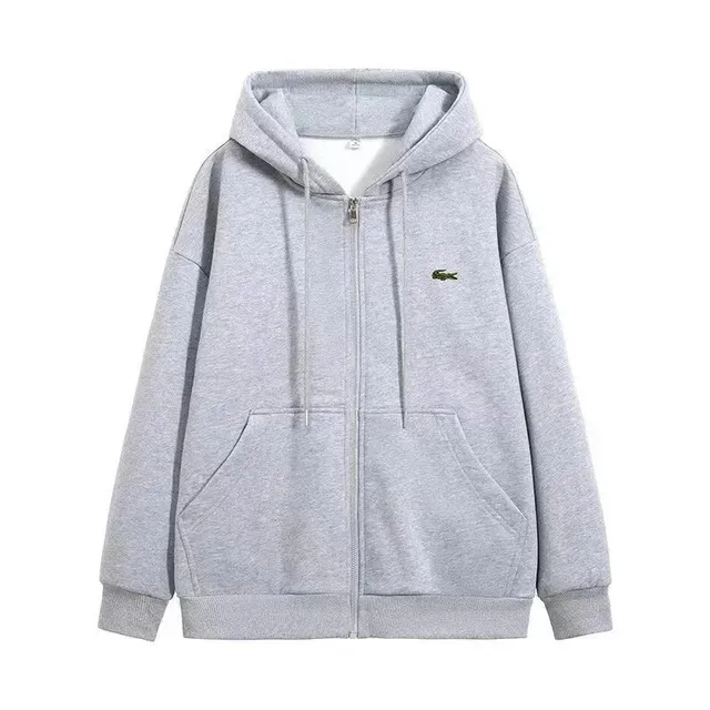 Lacoste Zip-Up Hoodie Heather Grey
