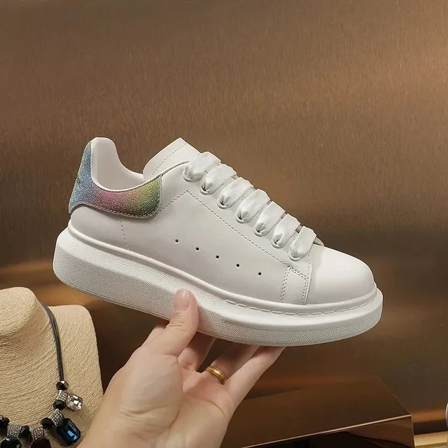 Alexander McQueen Oversized Sneaker Rainbow Heel Tab