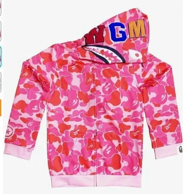 BAPE Shark Hoodie Pink Camo