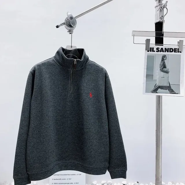 Polo Ralph Lauren Quarter-Zip Sweatshirt Heather Grey