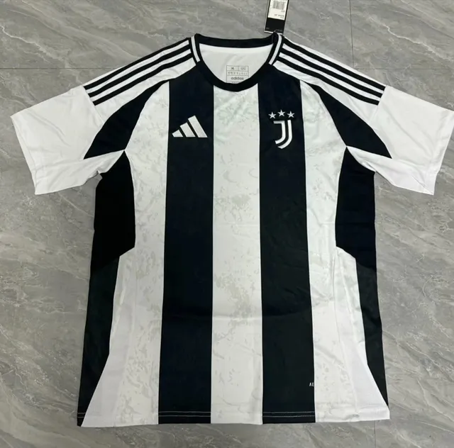 Adidas Juventus Home Jersey Black and White Stripes