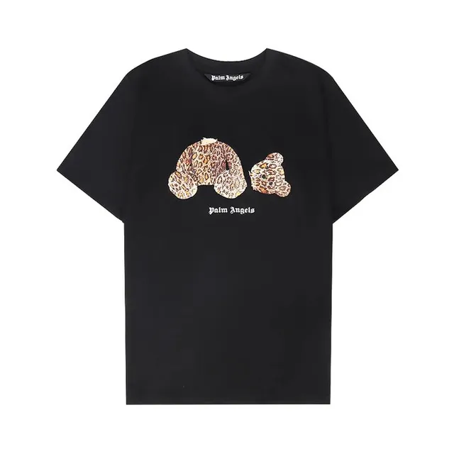 Palm Angels Graphic Tee Leopard Bear Print