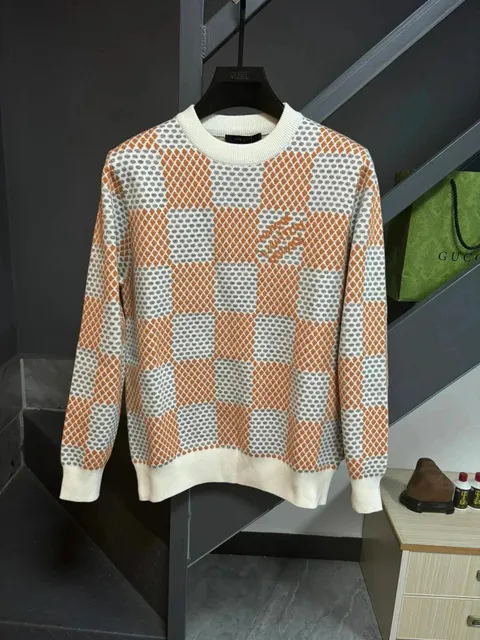 Louis Vuitton Knit Sweater Diamond Pattern