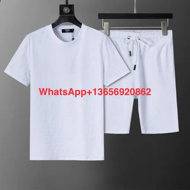 Fendi T-Shirt and Shorts Set Monogram Texture