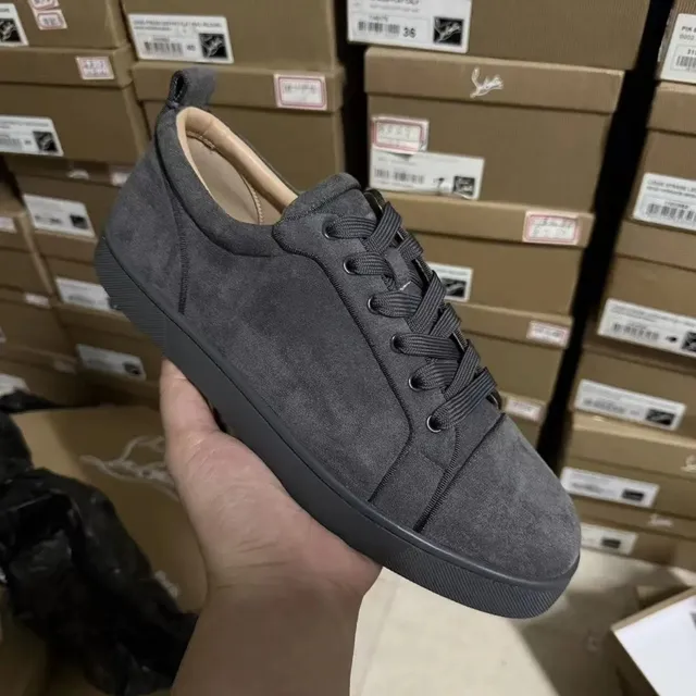 Christian Louboutin Louis Junior Suede Low Top