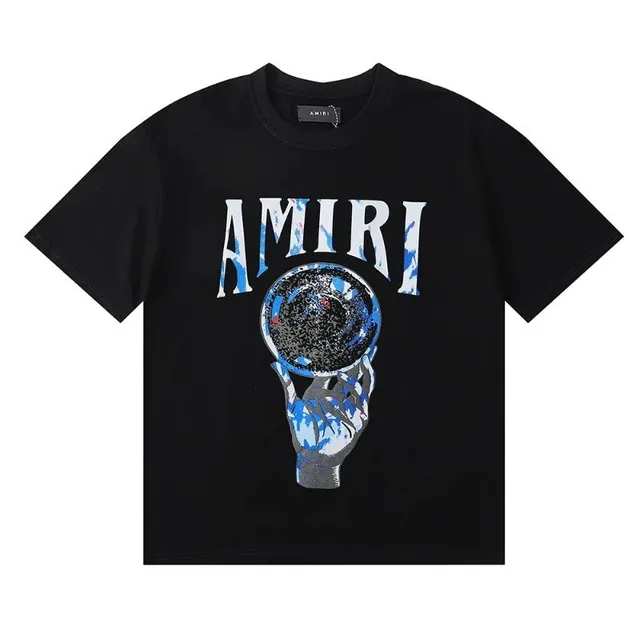 Amiri Graphic Tee Sequined Hand Logo