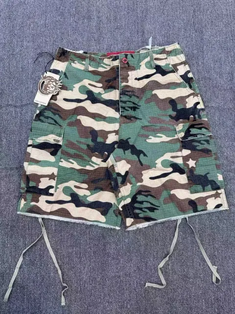 Green camouflage shorts