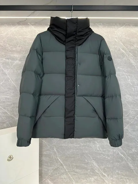 Moncler Puffer Jacket Two-Tone Logo Panel