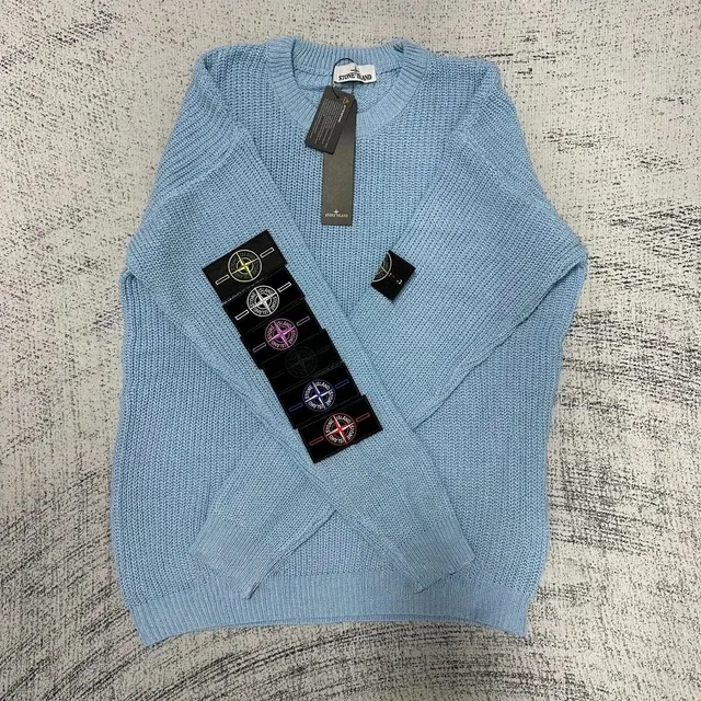 Stone Island Knit Sweater Light Blue