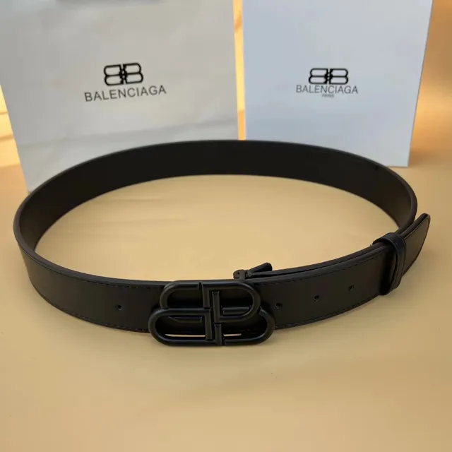 Balenciaga BB Belt Matte Black