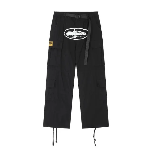 Cargo Pants :8002 black and white
