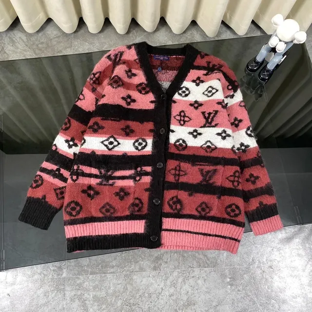 Louis Vuitton Monogram Knit Cardigan Striped Monogram