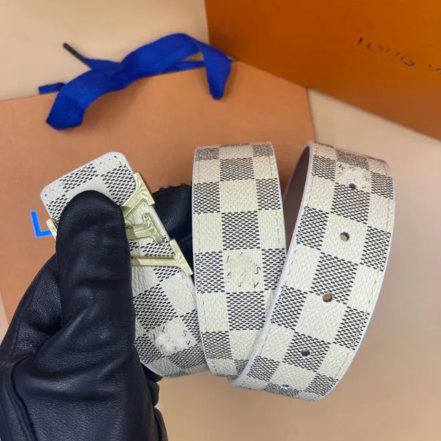 Louis Vuitton Damier Azur Belt Checkerboard