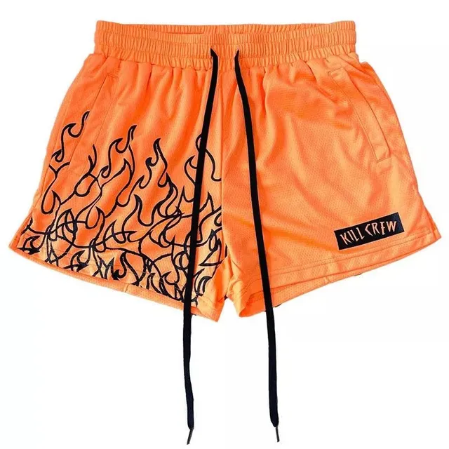 Hellstar Flame Shorts Flame Print